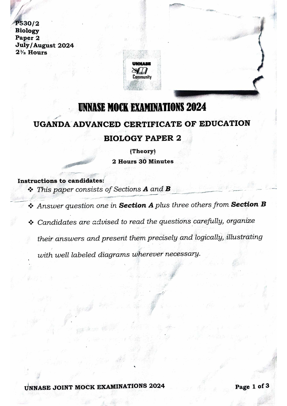 UACE UNNASE BIO P2
