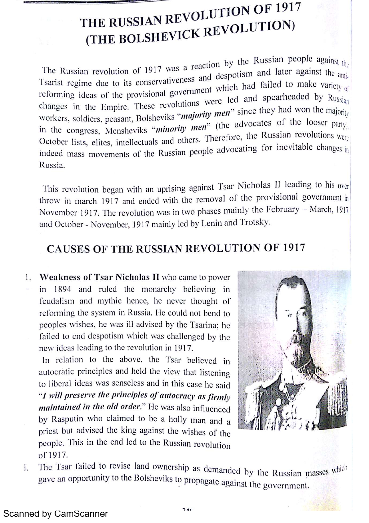 HISTORY F3 NOTES