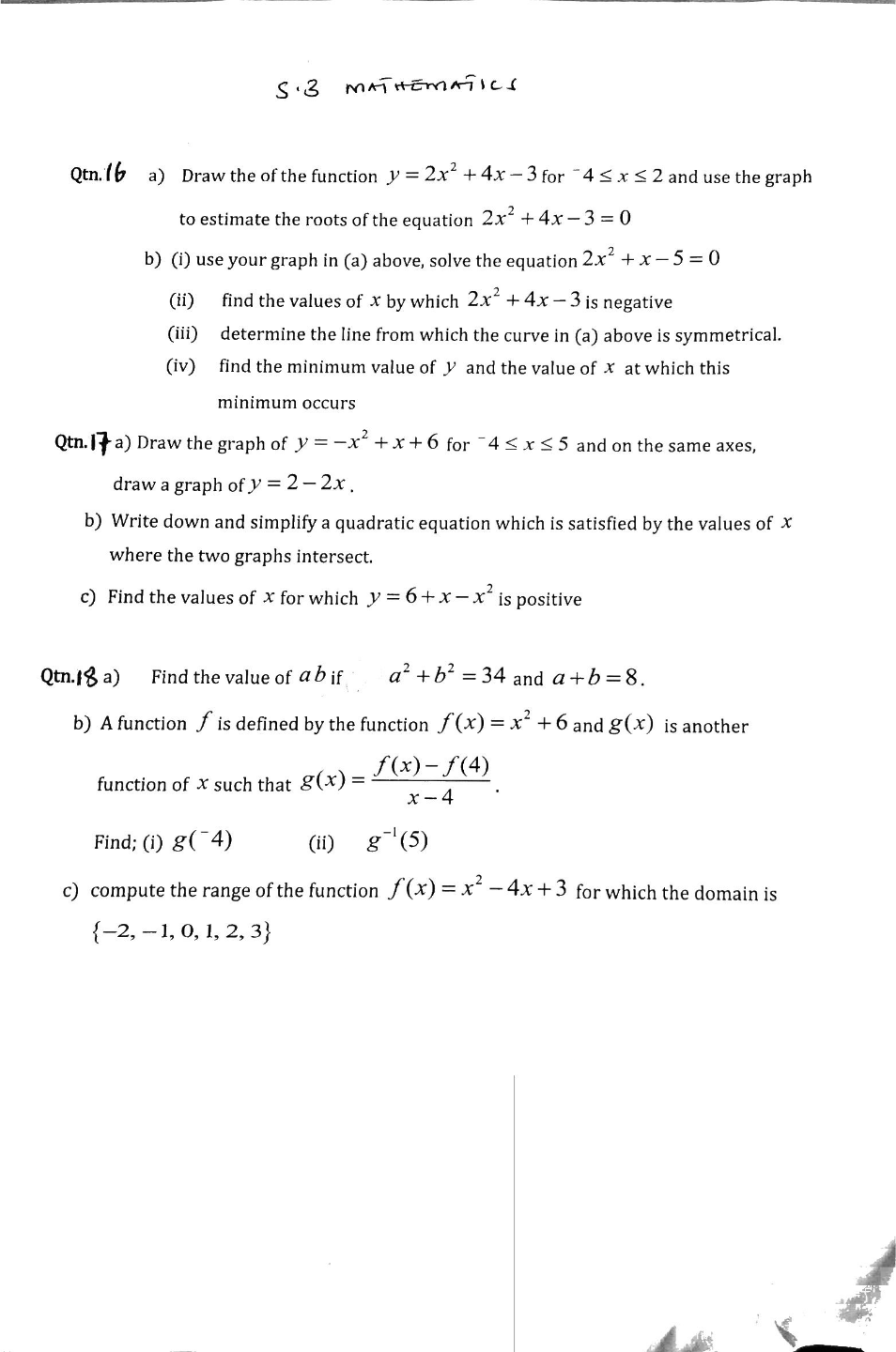 Math Equations S3