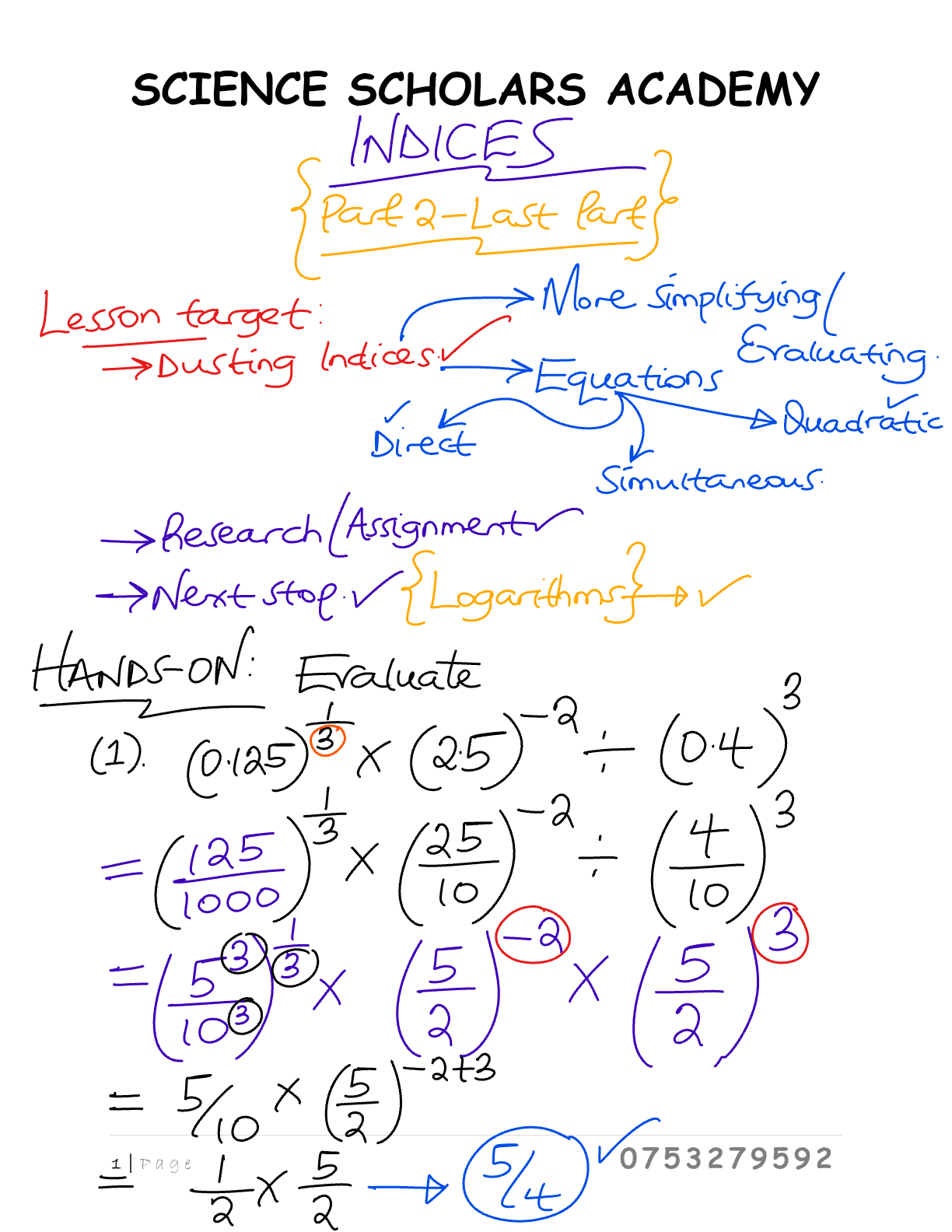 SSA- Indices Part 2