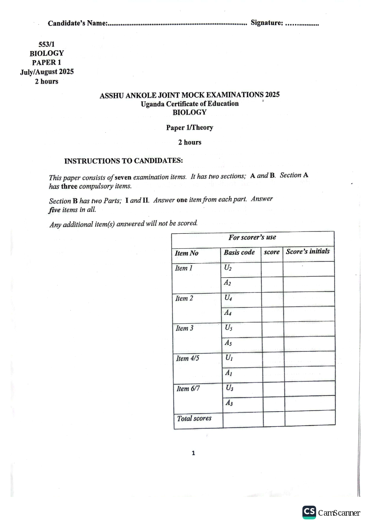 Asshu Ankole bio 1