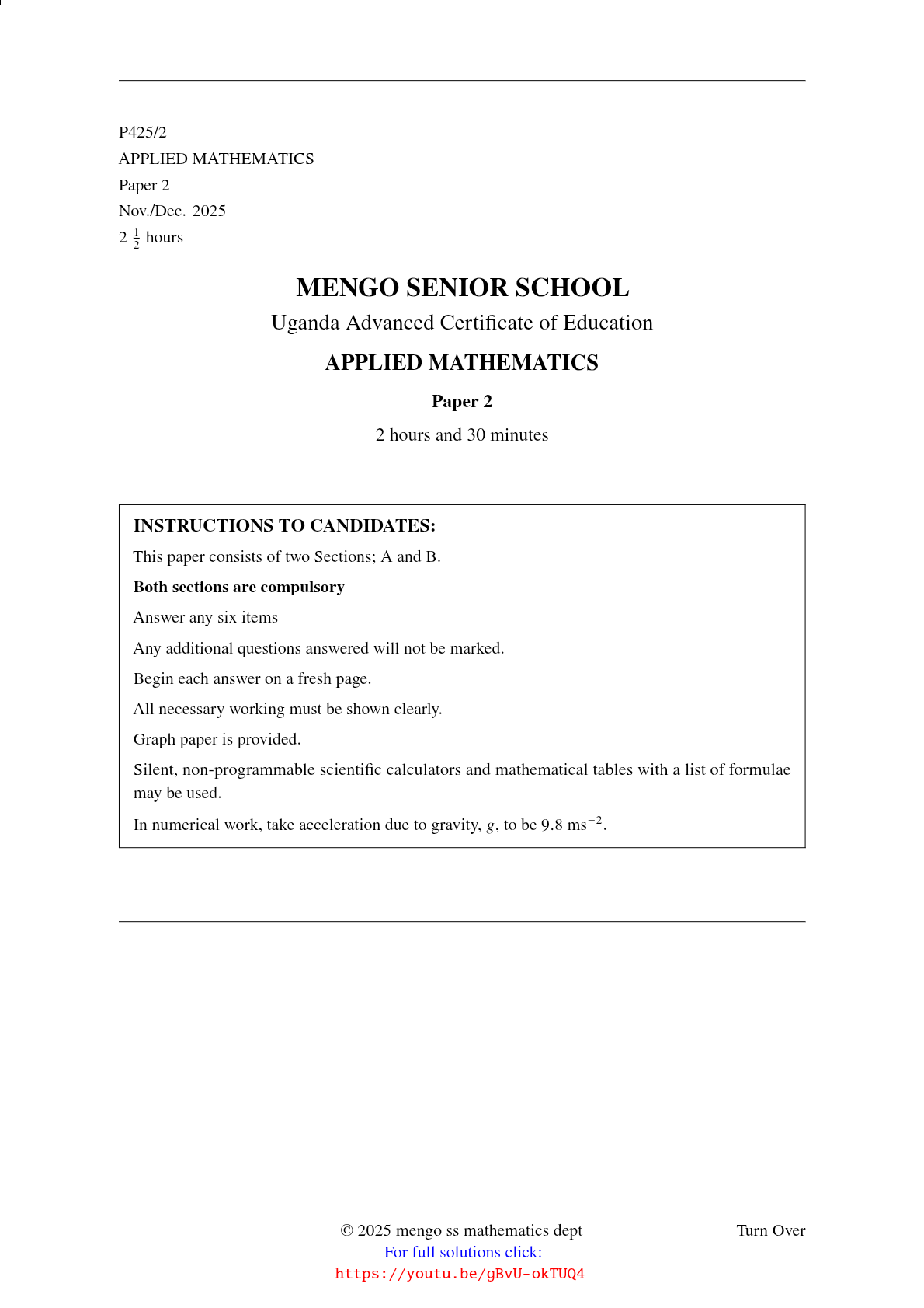 Applied Mathematics