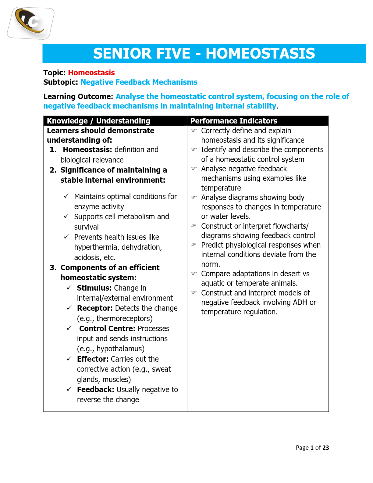 Homeostasis s5