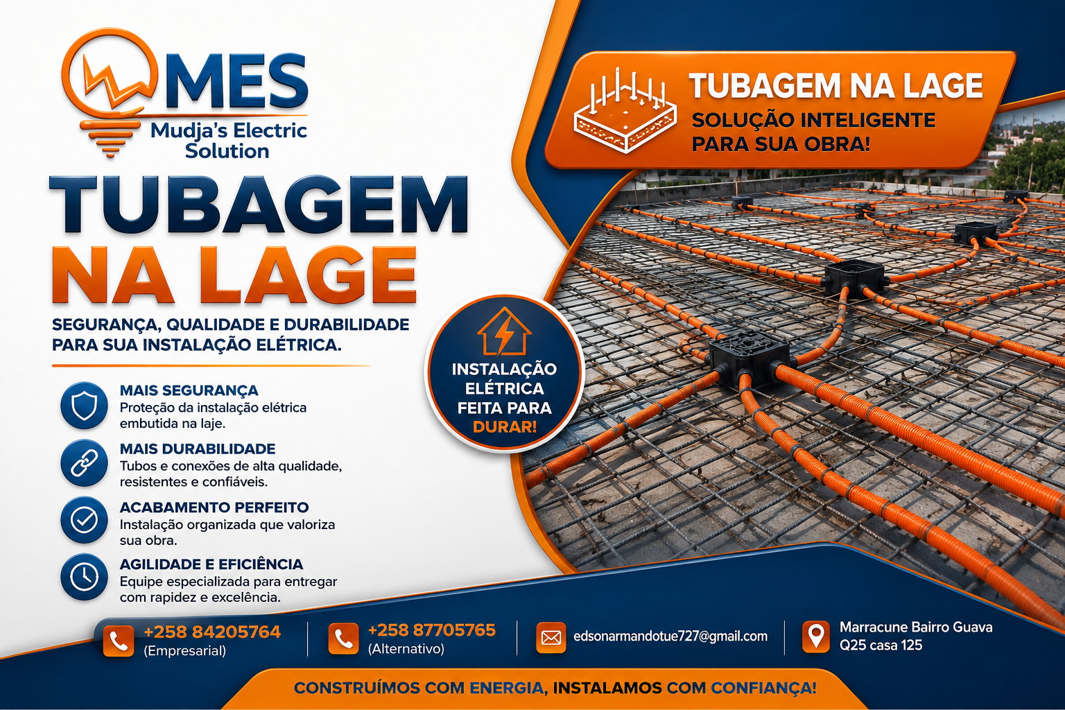 Tubagem na lage