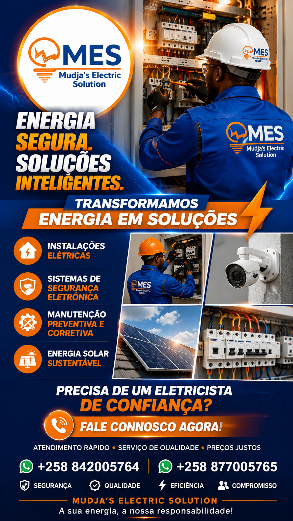 Realizamos diagnóstico e reparação de inalações eléctricas residenciais e indústrias