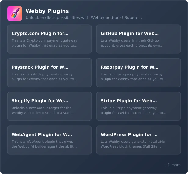 Webby – AI-Powered No-Code Website Builder SaaS Platform