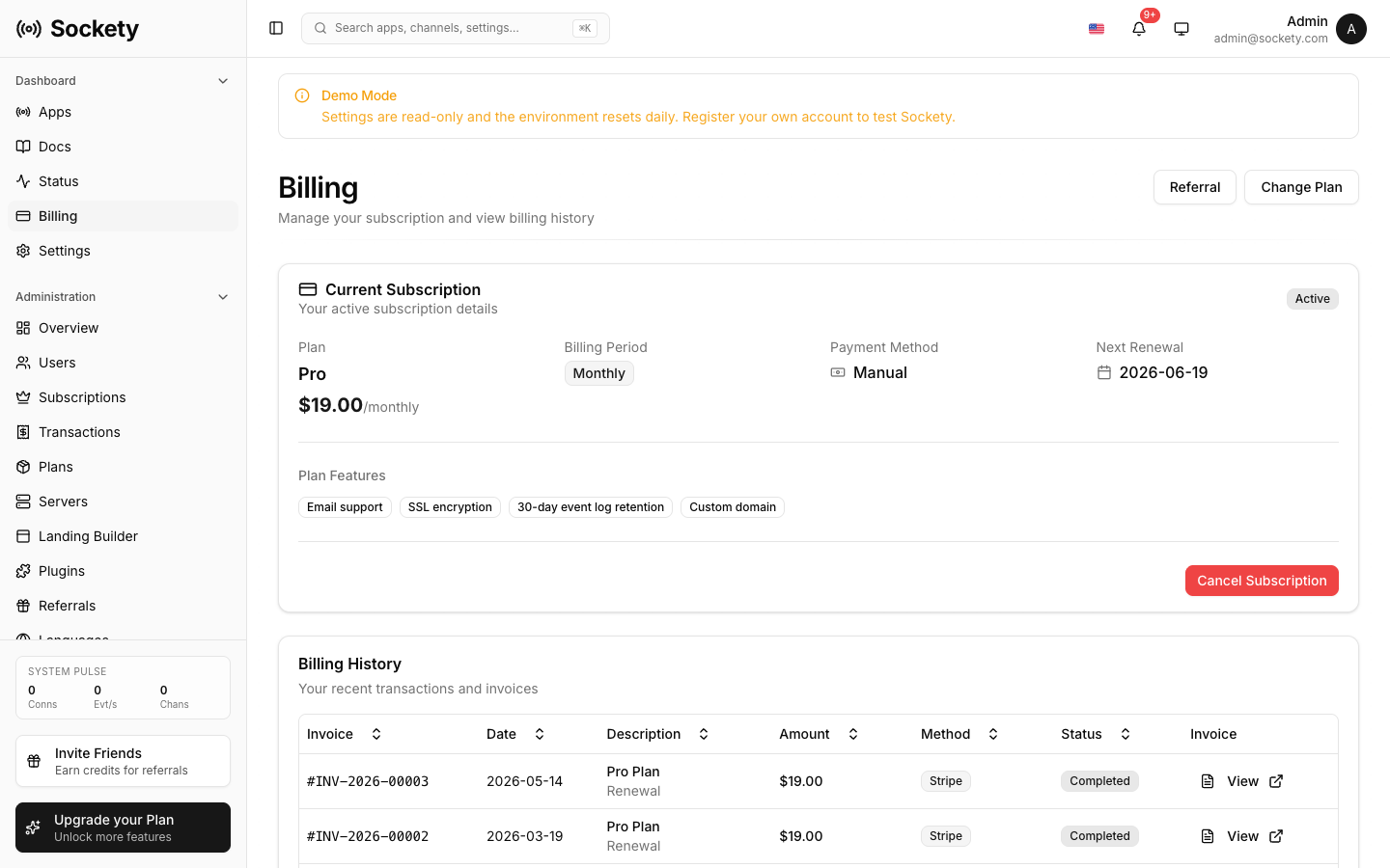 Sockety – Realtime Communication SaaS Platform