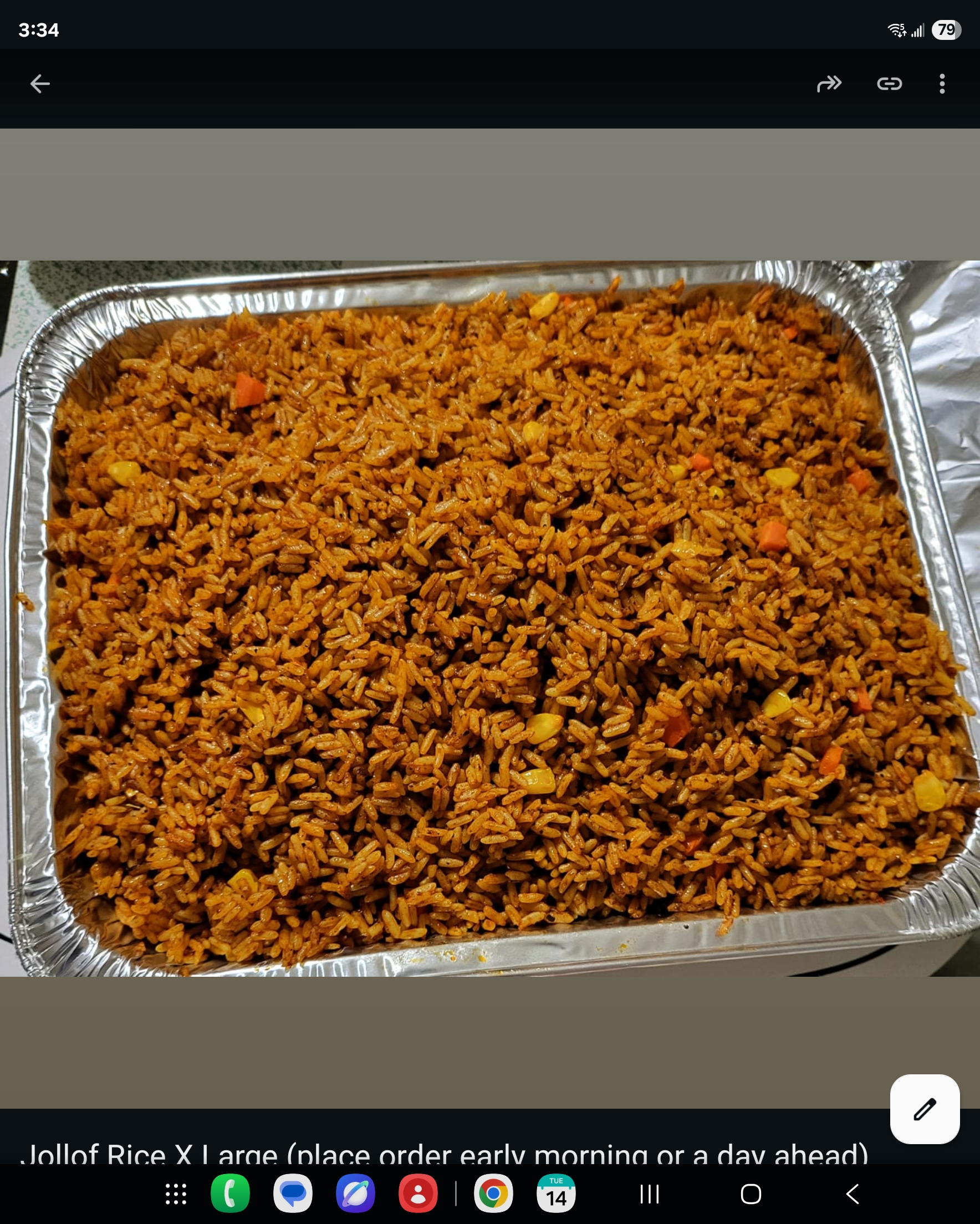 Jollof Rice X large tray