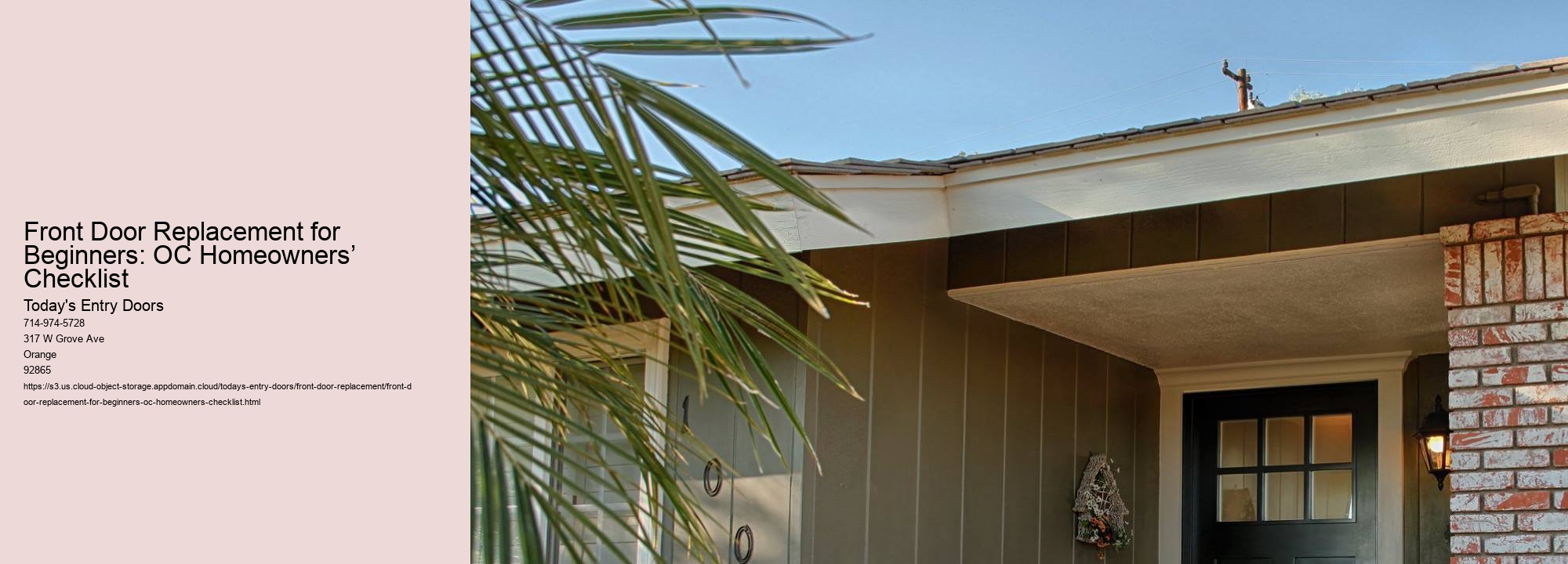Front Door Replacement for Beginners: OC Homeowners’ Checklist