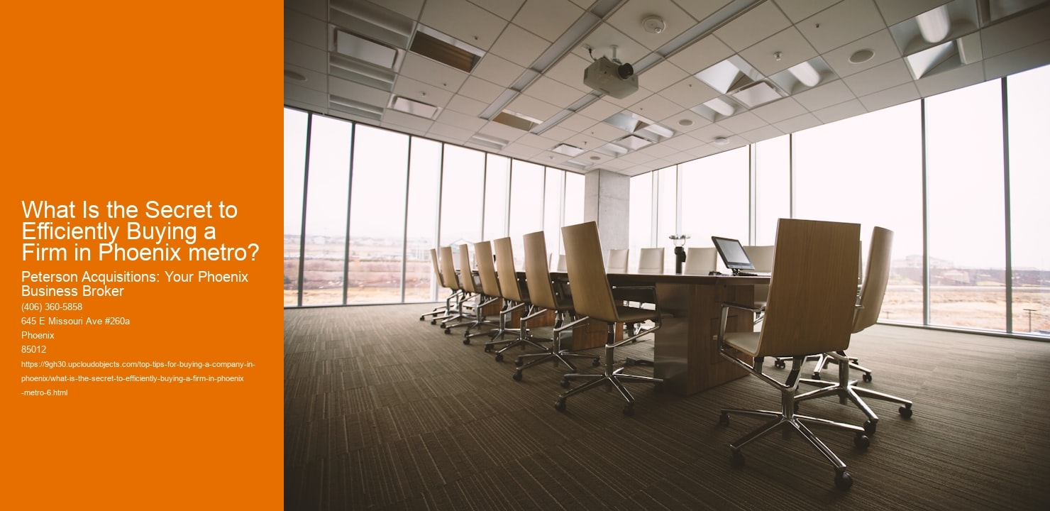 What Is the Secret to Efficiently Buying a Firm in Phoenix metro?