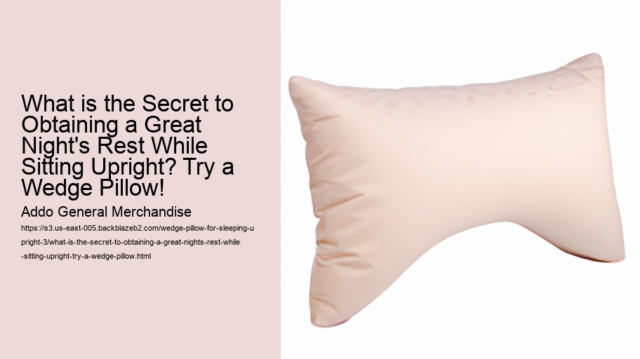 What is the Secret to Obtaining a Great Night's Rest While Sitting Upright? Try a Wedge Pillow!
