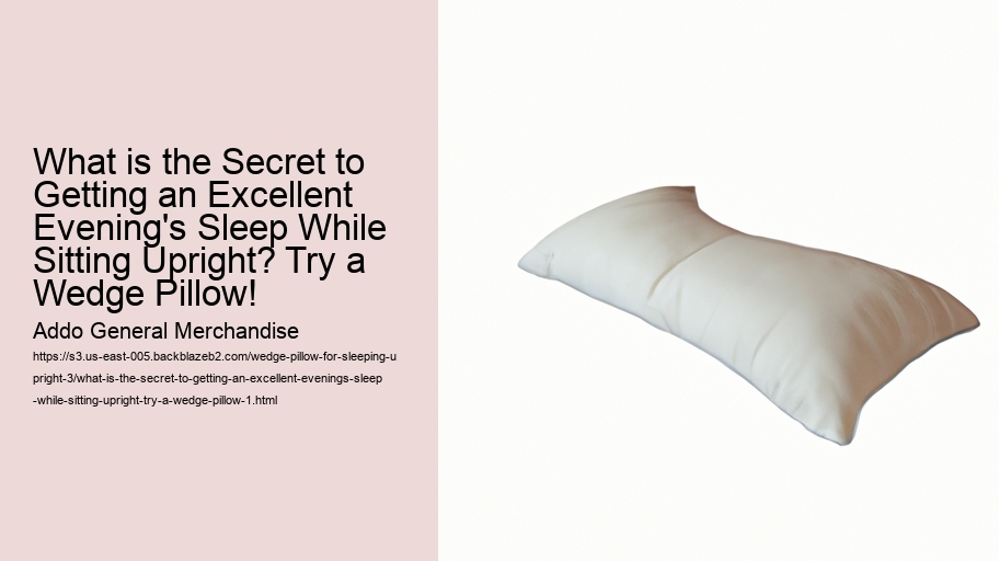 What is the Secret to Getting an Excellent Evening's Sleep While Sitting Upright? Try a Wedge Pillow!
