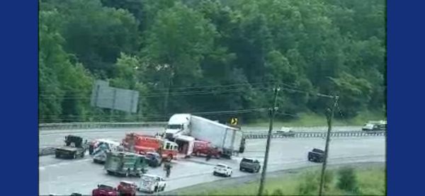 Tractor trailer wreck slowed July 4 traffic on I-81 - WV MetroNews