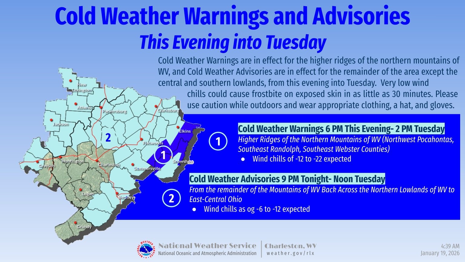 Arctic front will bring extremely cold air into W.Va.