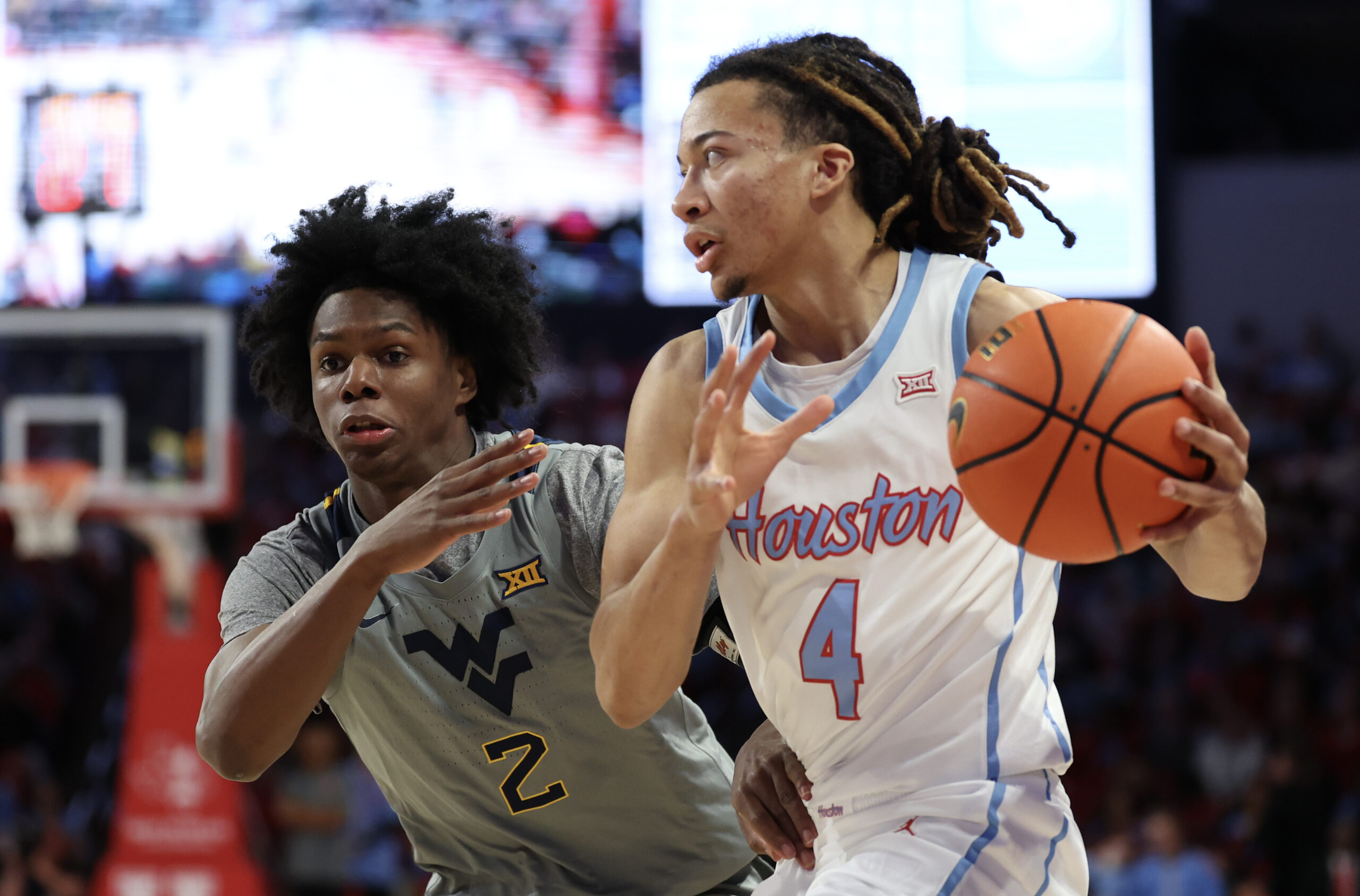Slow start plagues West Virginia in 77-48 loss at No. 7 Houston