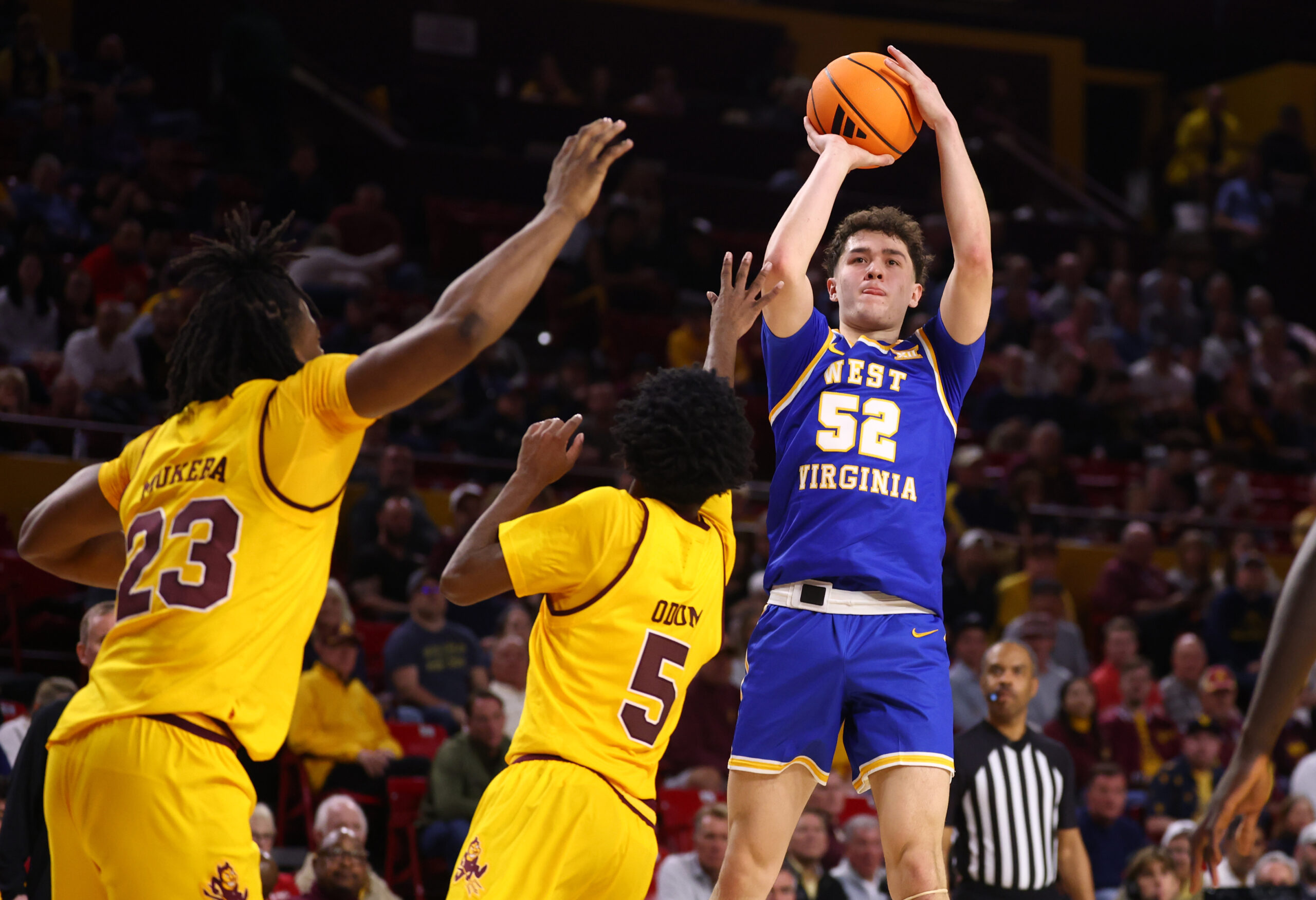 Eaglestaff scores 23 points as WVU nets first road win at Arizona State, 75-63