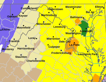 Eastern Panhandle under tornado watch into evening hours; snow on backside of cold front