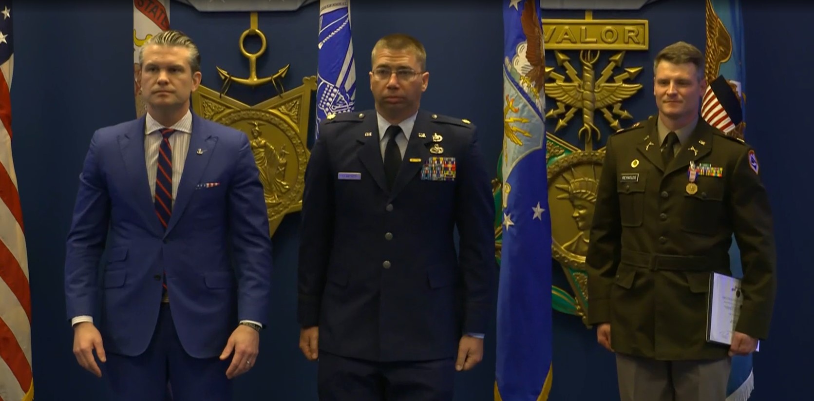 News Guard members decorated for action during terrorist attack in Washington Major Ryan Reynolds and Major Edwin Stanfield decorated for quick action in the wake of the shooting of two fellow West Virginia National Guard members in Washing