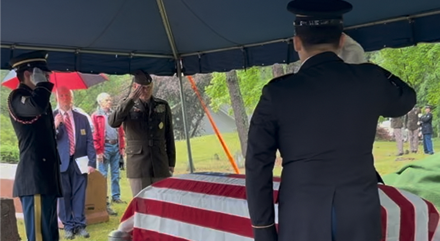 World War II veteran finally home from the war