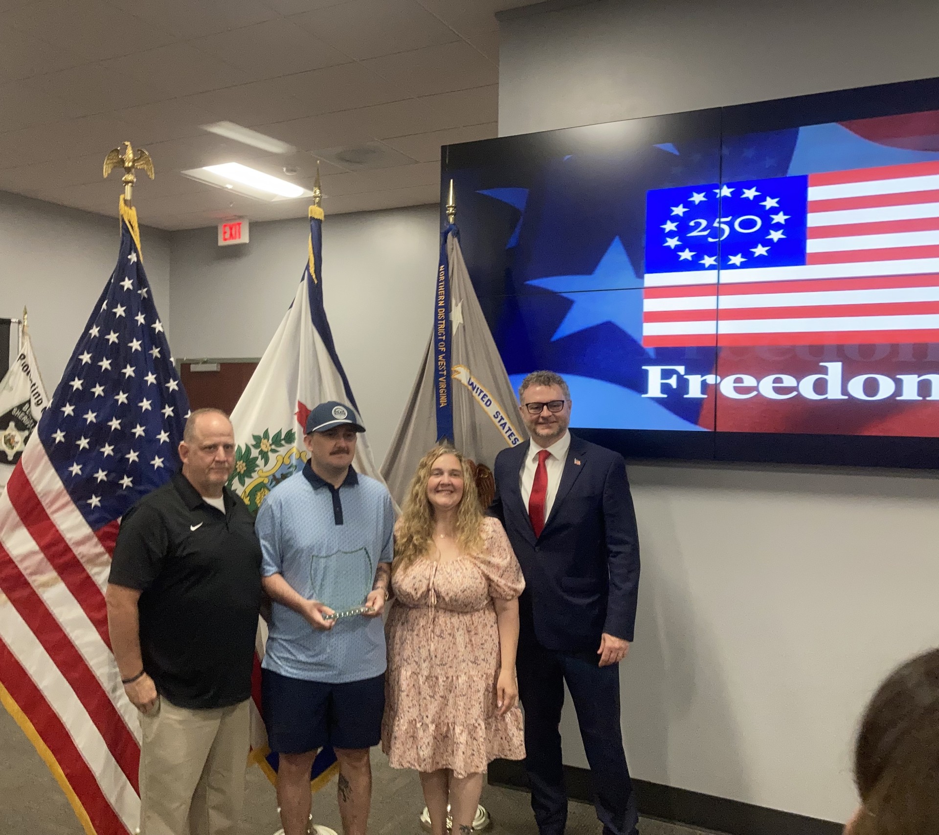 News Wolfe named Freedom 250 Hometown Hero by U.S. Attorney Harvey Ceremony Saturday in Martinsburg. By Marsha Chwalik June 27, 2026 - 9:25 pm