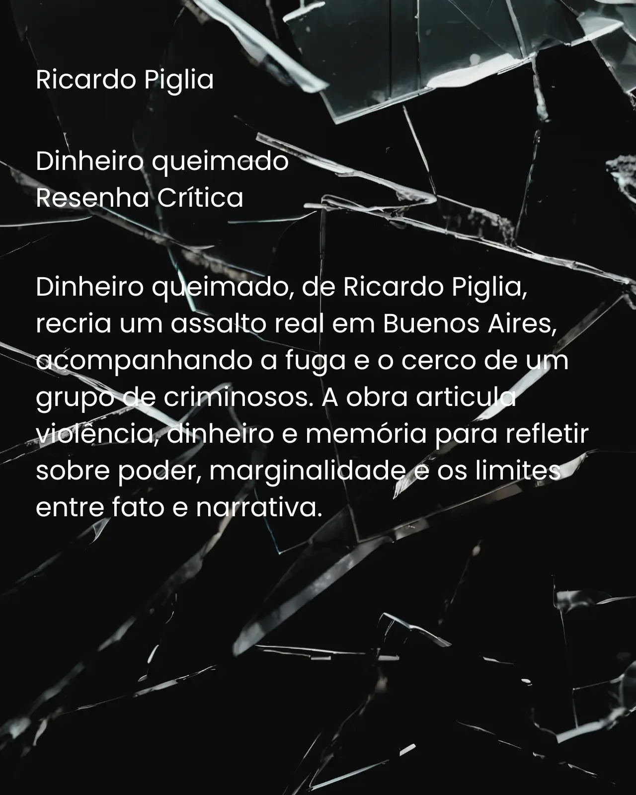 Dinheiro queimado - Ricardo Piglia