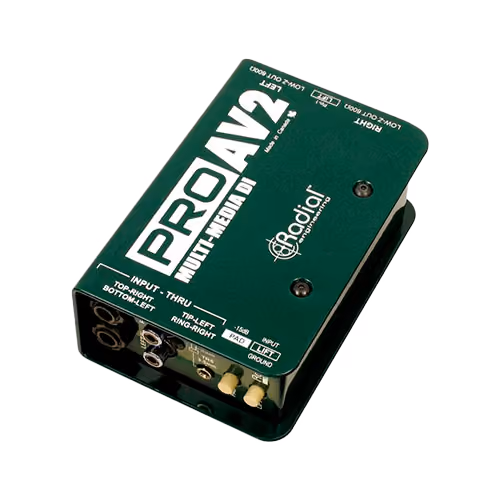 Radial ProAV2 Caja Directa A/v Pasiva de 2 Canales