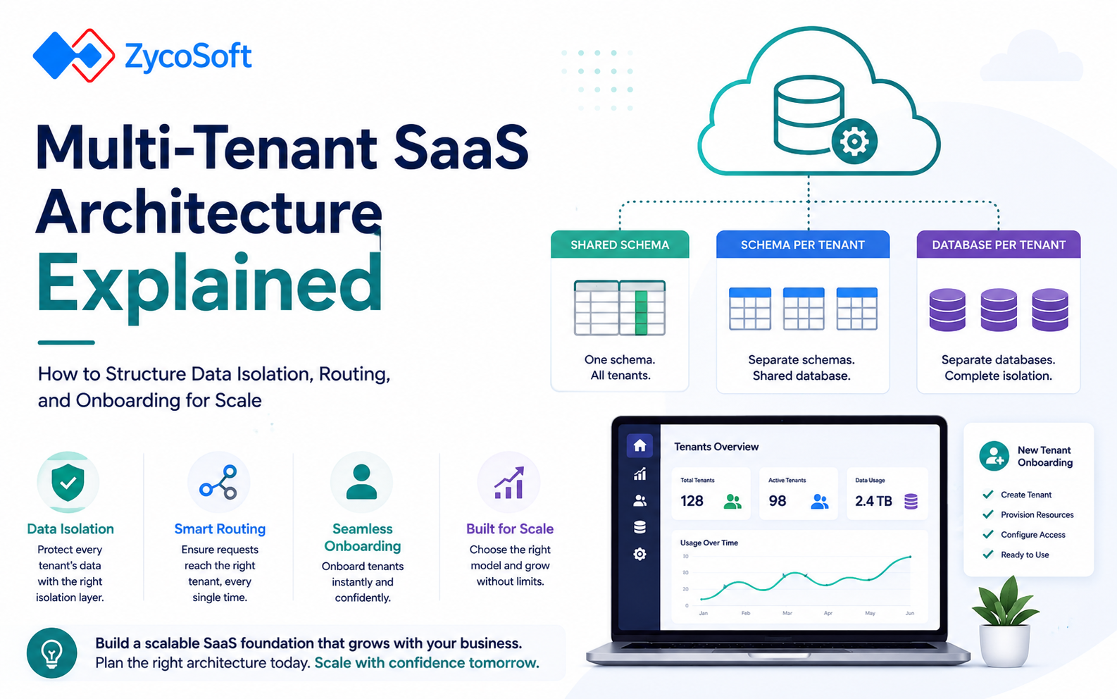 Multi-Tenant SaaS Architecture Explained: How to Structure Data Isolation, Routing, and Onboarding for Scale