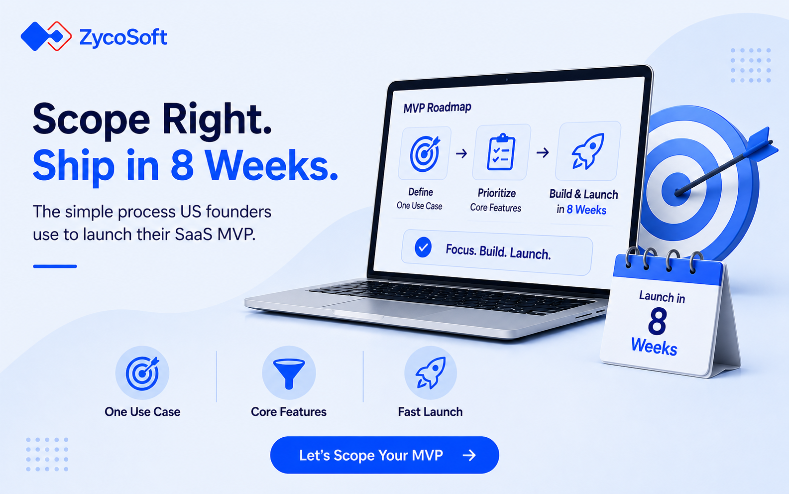 How to Scope a Custom SaaS MVP: The Exact Process US Founders Use to Ship in 8 Weeks